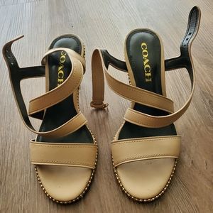 Original cream Coach sandals